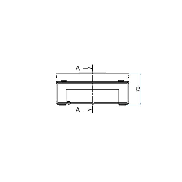 Produktbild UBD 165 155  -  Unterflur-Bodendose UBD 160 small inkl. Deckel mit Kante, geschlossen, 15mm Vertiefung und 1 Schnurauslass